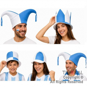 SOMBRERO JERSEY ARGENTINA MODELOS SURTIDOS x 10 UNIDADES